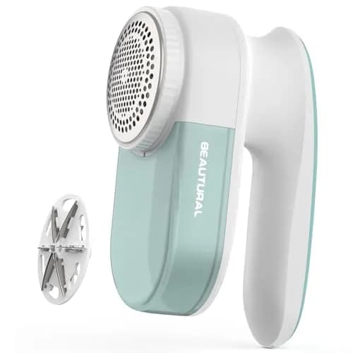 BEAUTURAL Fabric Shaver and Lint Remover, Rechargeable Sweater Defuzzer, Green | Efficiently Removes Fuzz Balls thumbnail 1