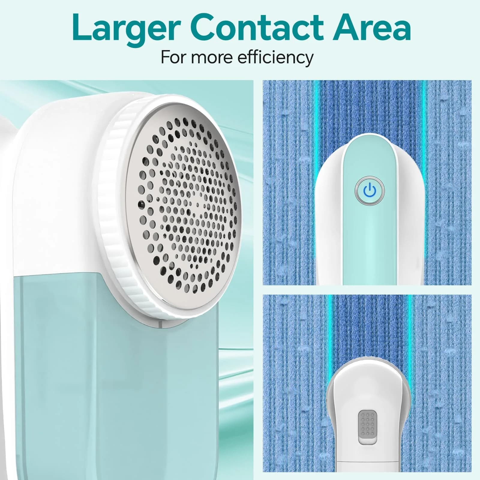BEAUTURAL Fabric Shaver and Lint Remover, Rechargeable Sweater Defuzzer, Green | Efficiently Removes Fuzz Balls - view 3