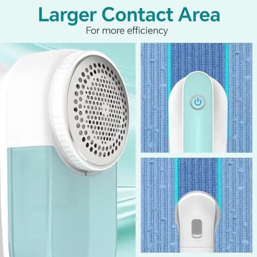 BEAUTURAL Fabric Shaver and Lint Remover, Rechargeable Sweater Defuzzer, Green | Efficiently Removes Fuzz Balls thumbnail 3
