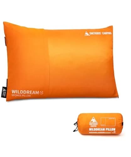 ONETIGRIS Wilddream Camping Pillow Large Orange | Shredded Memory Foam for Backpacking, Travel, Car Trips thumbnail 1