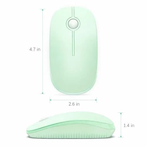 VssoPlor Wireless Mouse, 2.4G Slim Portable Computer Laptop Mouse with Nano Receiver, Light Green | Quiet Silent Optical Mice for Notebook, PC, Laptop, Computer thumbnail 6