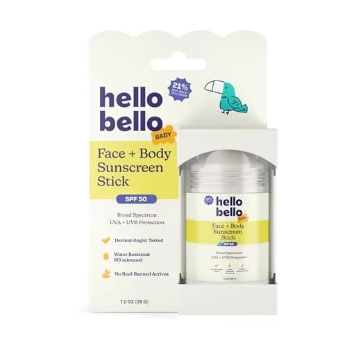 Hello Bello Baby Mineral Sunscreen Stick SPF 50 29.57ml (1oz) | Broad Spectrum UVA/UVB Protection thumbnail 1