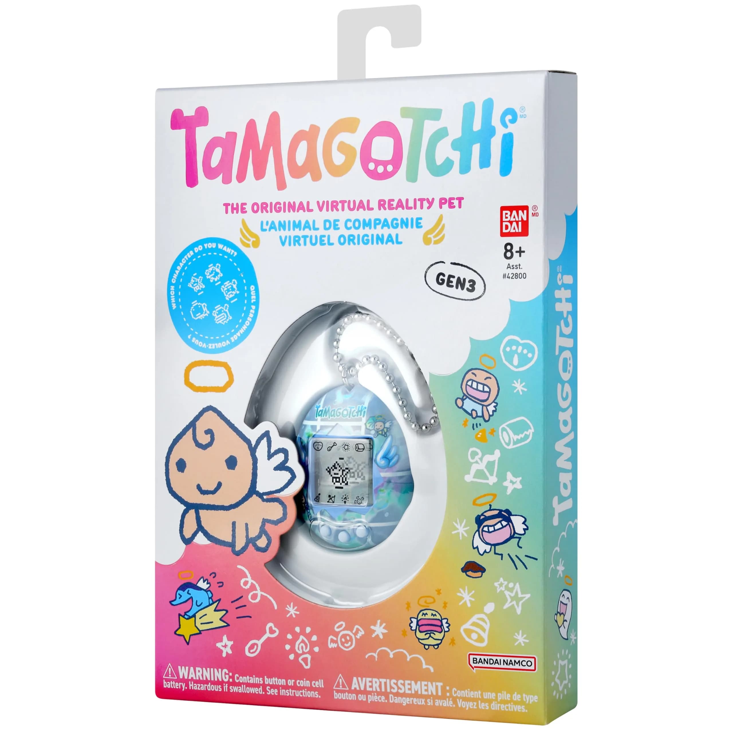 Tamagotchi Original Rainy Angel Electronic Pet | Ages 8+ | Includes CR2032 Battery - view 5