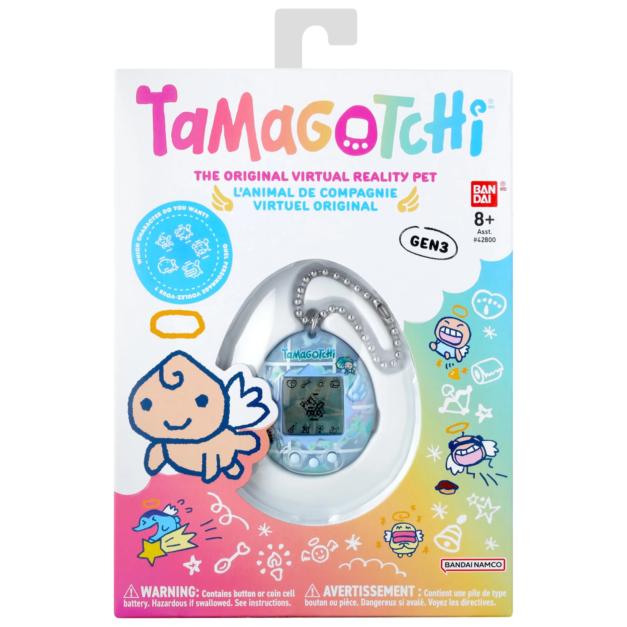 Tamagotchi Original Rainy Angel Electronic Pet | Ages 8+ | Includes CR2032 Battery - view 4