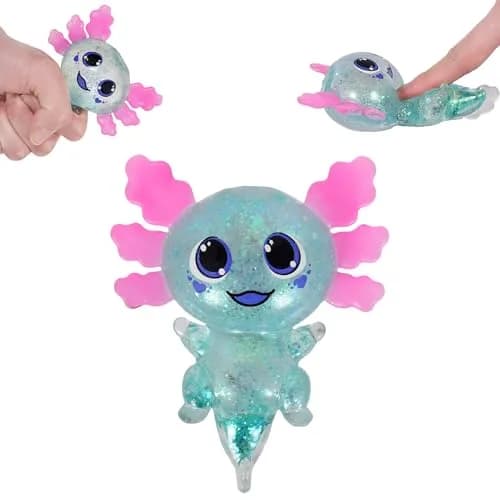 Puffwize Axolotl Squishy Toy Squeeze Stress Ball 9.5cm (3.74") | Non-Toxic Sensory Toy for Kids & Adults - main product image