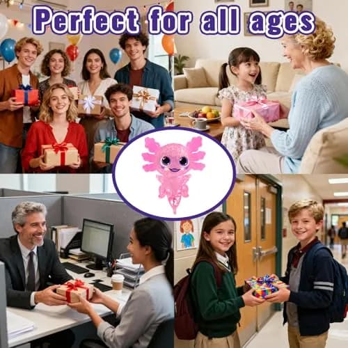 Puffwize Axolotl Squishy Toy Squeeze Stress Relief Fidget Sensory Toy for Kids Adults | Non-Toxic BPA-Free thumbnail 8