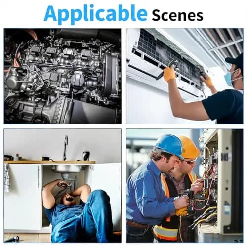 COOVIE 5-Inch HD Endoscope Camera with 3 Lenses & 8 LEDs | 5m (16.5ft) Semi-Rigid Cable, 1920P Video thumbnail 7