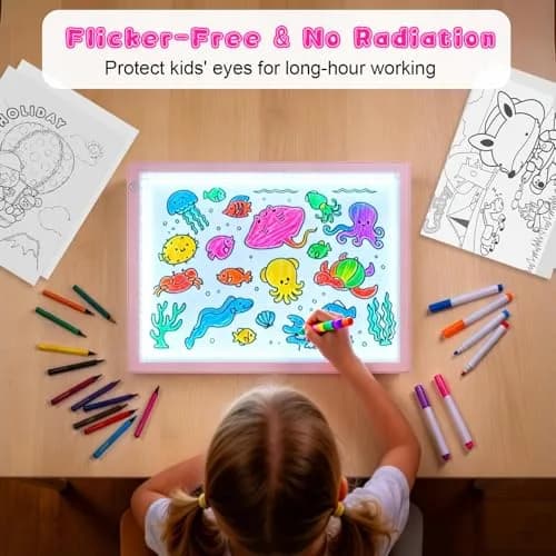 ME456 LED Drawing Tablet Kit 38 cm (15 Inch) Pink | Rechargeable Light Board for Tracing & Diamond Painting thumbnail 4