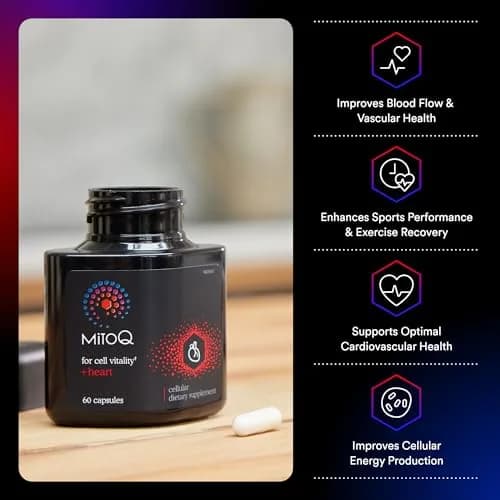 MitoQ +Heart Advanced CoQ10 Magnesium Heart Support 180 Caps | Supports Vascular & Cellular Energy thumbnail 2