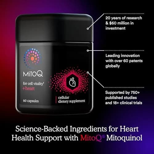 MitoQ +Heart Advanced CoQ10 Magnesium Heart Support 180 Caps | Supports Vascular & Cellular Energy thumbnail 4
