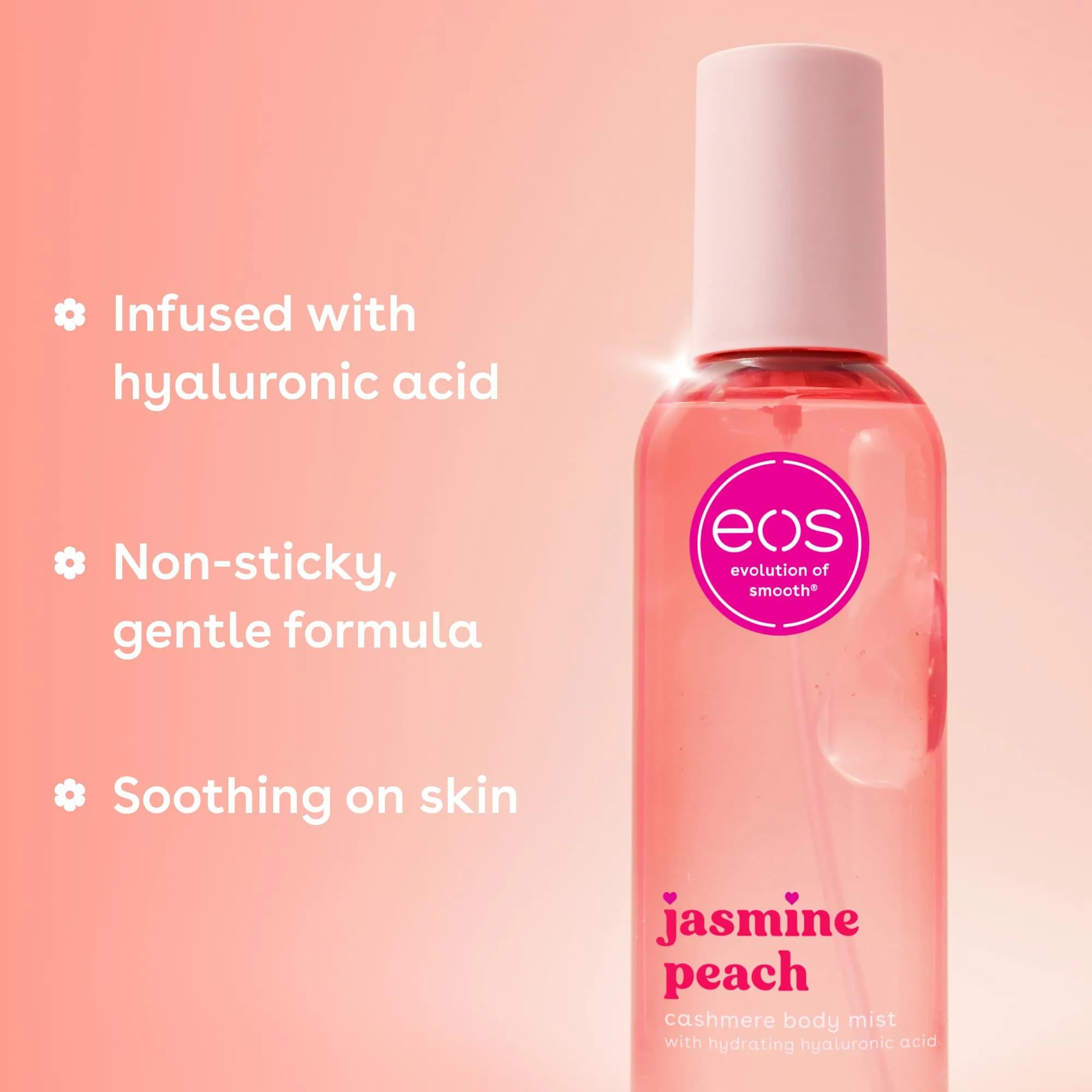 eos Jasmine Peach Body Wash, Mist & Lotion Set | Hydrating Skin Care Layering - view 4