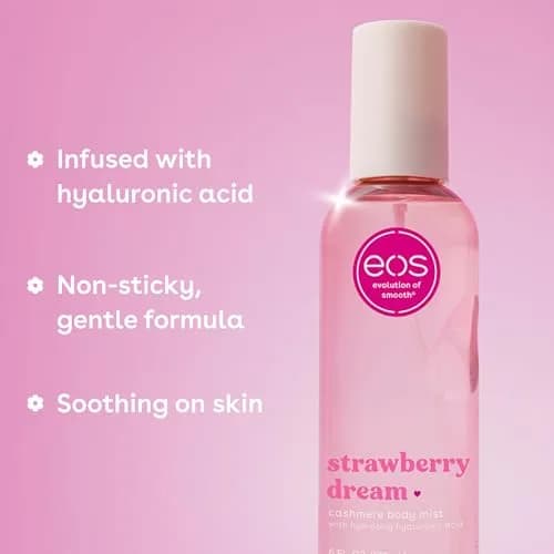 eos Essentials Bundle Body Wash Mist Lotion Strawberry Dream | Hydrating Skin Care Set thumbnail 4