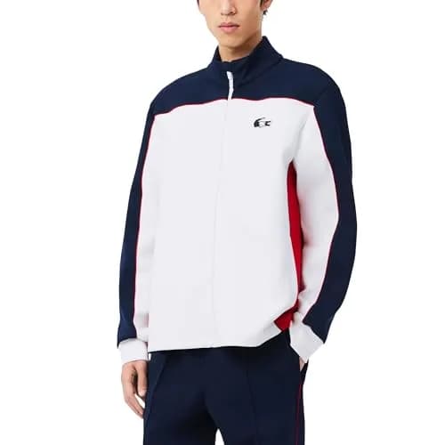 Lacoste Unisex French Tennis Team Ceremony Jacket, Navy Blue/White/Red, X-Large | Modern Color-Blocking with Official French Tennis Details thumbnail 1