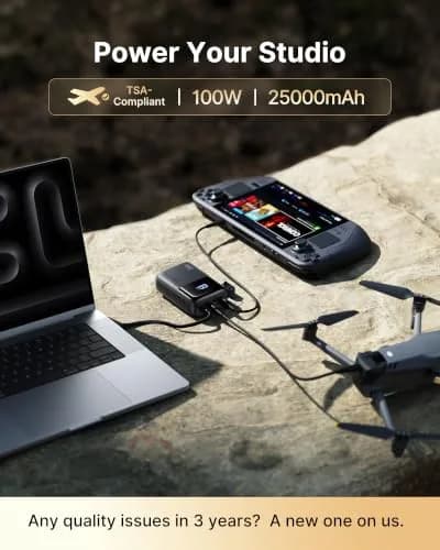 INIU Power Bank Smallest 25000mAh 100W Fast Charging | Travel-Ready, Airline Safe thumbnail 2