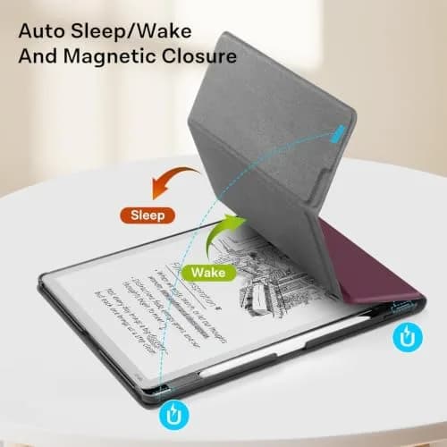 CoBak Case for 11" Kindle Scribe 3rd Gen 2025 Colorsoft | PU Leather Folio with Pen Holder & Auto Sleep Wake thumbnail 4