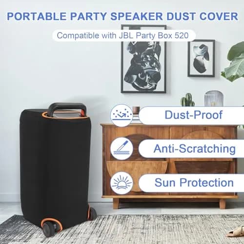 OUUTMEE Dust Cover for JBL PartyBox 520 | Elastic Fabric Protector for Portable Speakers thumbnail 6