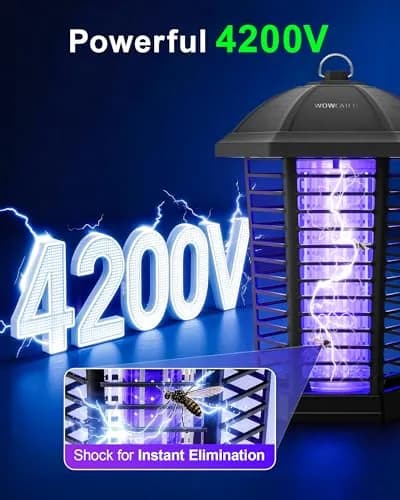 WowCatch LED Bug Zapper Outdoor 4200V Weatherproof IPX4 | Effective Mosquito & Fly Control thumbnail 5
