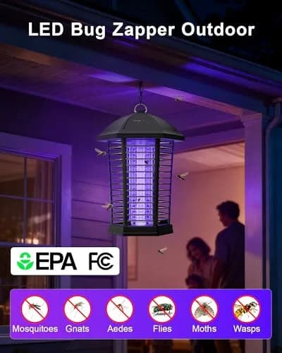 WowCatch LED Bug Zapper Outdoor 4200V Weatherproof IPX4 | Effective Mosquito & Fly Control thumbnail 2