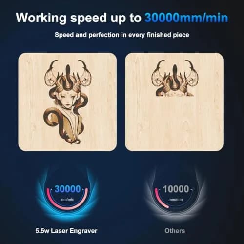 Twotrees TTS-55 Pro Laser Engraver 5500mW | 300x300mm Engraving Area, High Precision, Wi-Fi & USB Connectivity thumbnail 7