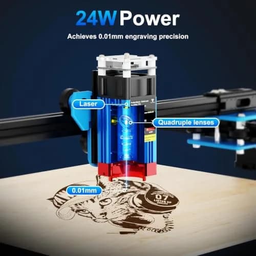 Twotrees TTS-55 Pro Laser Engraver 5500mW | 300x300mm Engraving Area, High Precision, Wi-Fi & USB Connectivity thumbnail 2