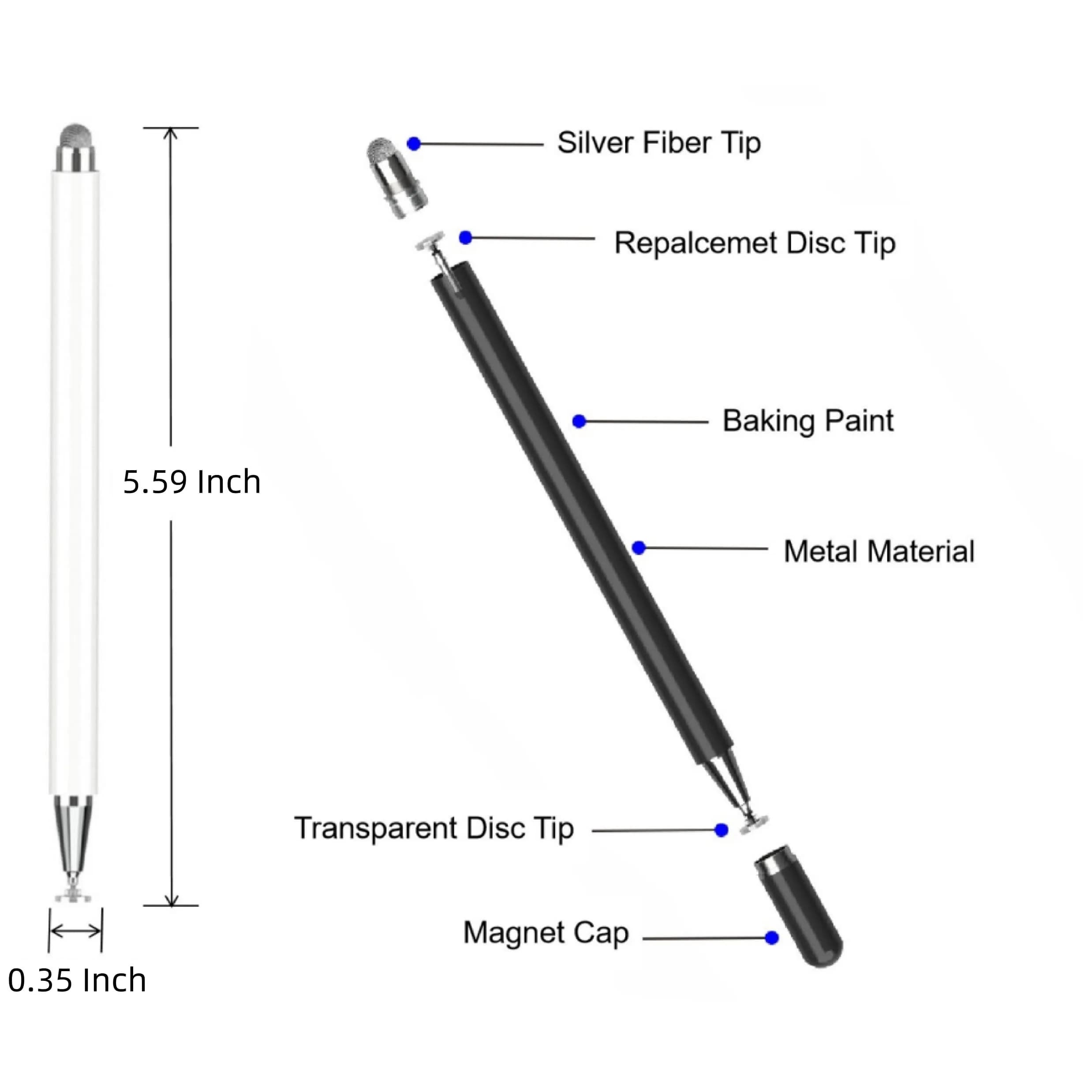 RKItE Pink Stylus Pen for Samsung Galaxy Tab A9+/A8/A7/A7 Lite & All Touch Devices | High Sensitivity & Precision - view 2