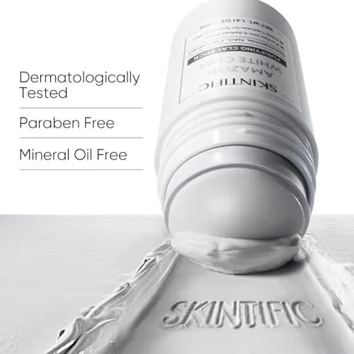 SKINTIFIC Amazonian White Clay Mask Stick 40g (1.41 oz) | Deep Pore Cleansing for Oily Skin thumbnail 6