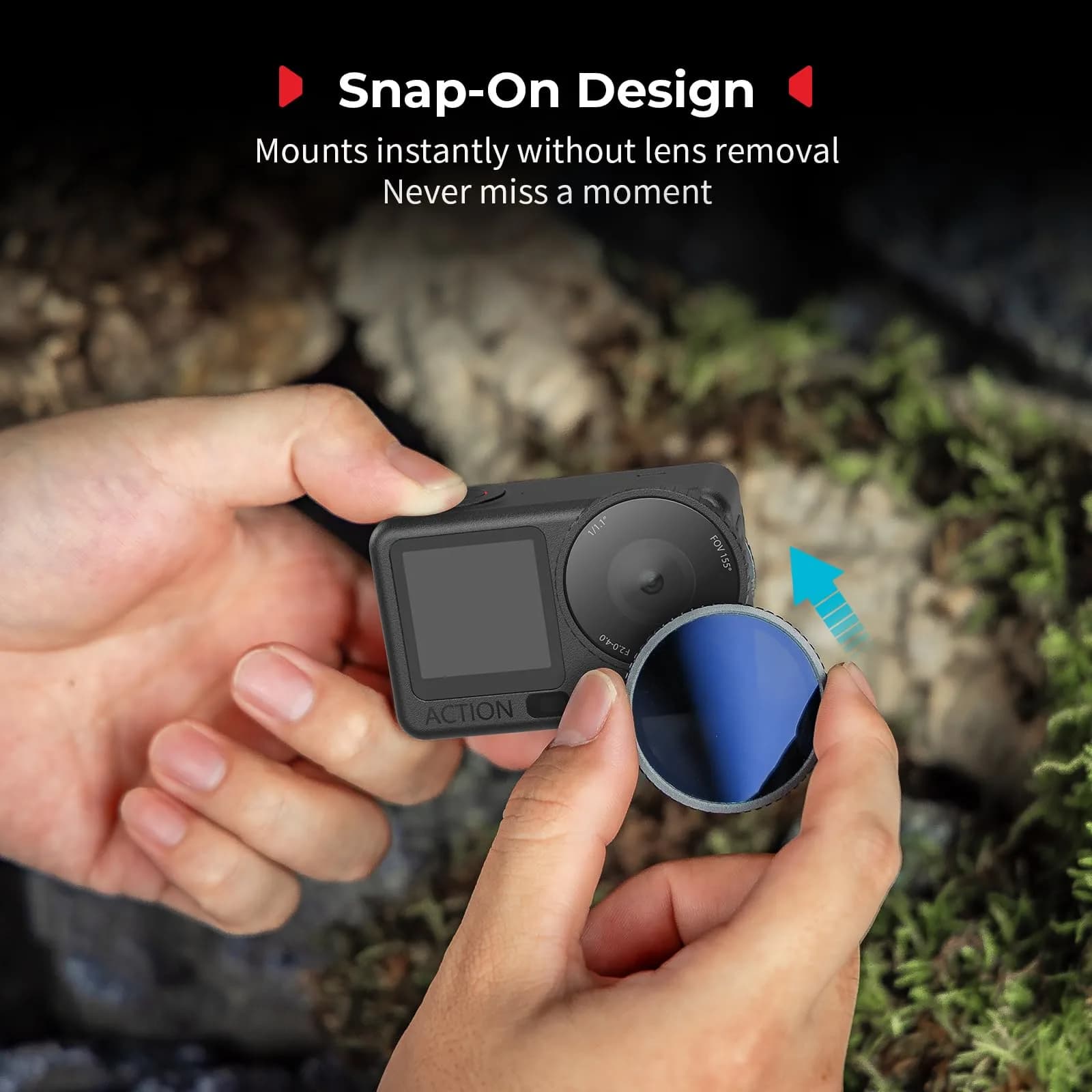 SmallRig ND16 Filter for DJI Osmo Action 6 with Lens Cover & Cleaning Cloth | 43.86mm (1.7in) HD Optical Glass - view 6