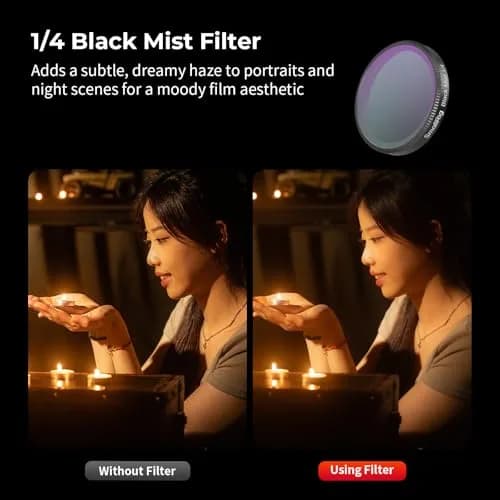 SmallRig 43.86mm Black Mist Filter for DJI Osmo Action 6 | 1/4 Diffusion Effect, Multi-Coated Optical Glass thumbnail 3