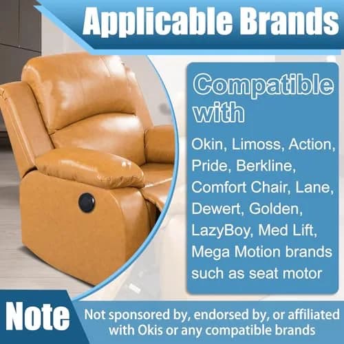 Podoy 2-Button Power Recliner Hand Control 6 ft Cord | Durable, Universal Fit (70-120 chars) thumbnail 4