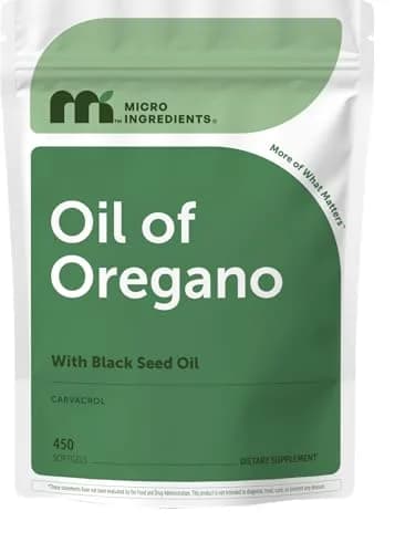 Micro Ingredients Oil of Oregano Softgels with Black Seed Oil 450 Count | 2-in-1 Herbal Oil Complex for Daily Wellness thumbnail 1