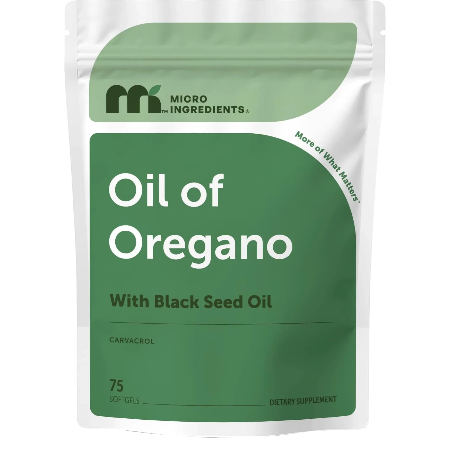 Micro Ingredients Oil of Oregano with Black Seed Oil Softgels 300 Count (150 Servings) | Potent 2-in-1 Complex with 4X Carvacrol — Pack of 1