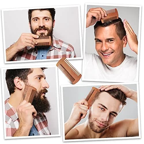 Sosoon Beard Brush Set for Men with 100% Boar Bristle Walnut Wood Brush, Foldable Comb & Scissors thumbnail 7