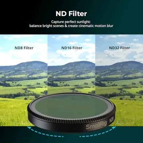 SmallRig 6-Pack Snap-On Filter Kit for DJI Osmo Action 6 | 43.86mm CPL+ND8+ND16+ND32+UV+1/4 Black Mist Filters thumbnail 5
