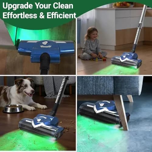 EZ SPARES Replacement Turbo Brush Head with Dust Display LED | Universal Vacuum Cleaner Brush Compatible with Most Brands (Blue) thumbnail 4