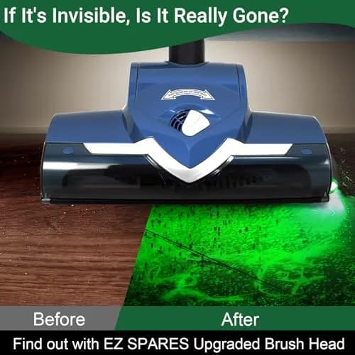 EZ SPARES Replacement Turbo Brush Head with Dust Display LED | Universal Vacuum Cleaner Brush Compatible with Most Brands (Blue) thumbnail 7