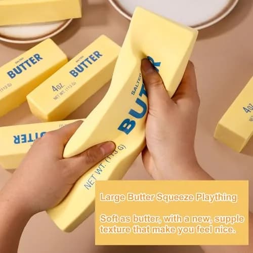 Lyreh Jumbo Butter Stick Squeeze Toy 23.5cm (9.25in) | Slow Rising PU Foam Toy for Stress Relief thumbnail 5