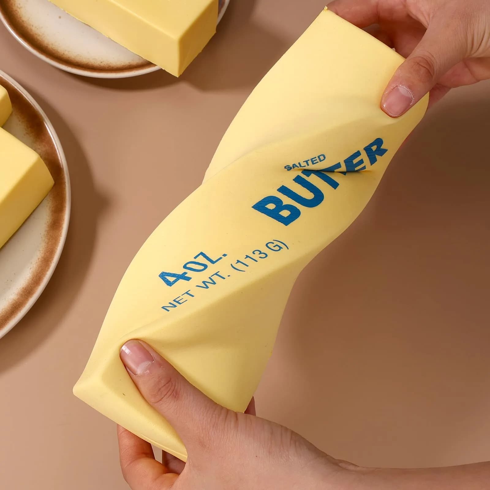 Lyreh Jumbo Butter Stick Squeeze Toy 23.5cm (9.25in) | Slow Rising PU Foam Toy for Stress Relief - view 6