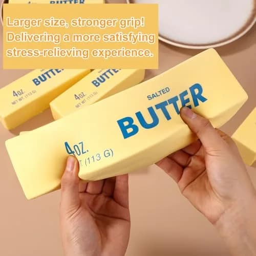 Lyreh Jumbo Butter Stick Squeeze Toy 23.5cm (9.25in) | Slow Rising PU Foam Toy for Stress Relief thumbnail 3