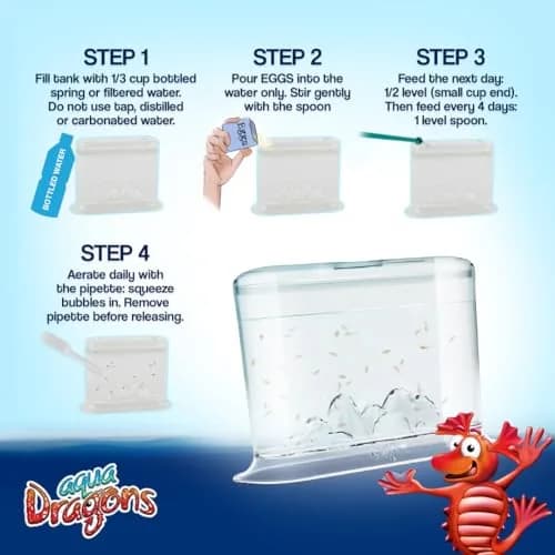 World’s Smallest Aqua Dragons Live Aquatic Pets Kit for Ages 6+ | Miniature Science Fun thumbnail 2