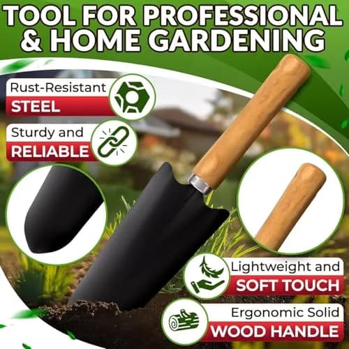 ZOKLU Gardening Tool Set for Women | Rust-Resistant Steel, 10-Piece with Tote Bag, Ergonomic Handles thumbnail 5