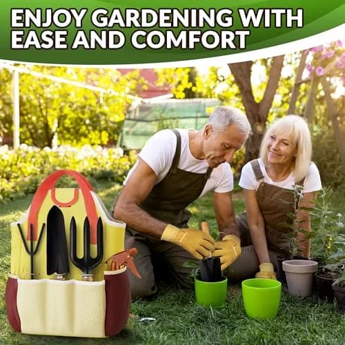 ZOKLU Gardening Tool Set for Women | Rust-Resistant Steel, 10-Piece with Tote Bag, Ergonomic Handles thumbnail 8