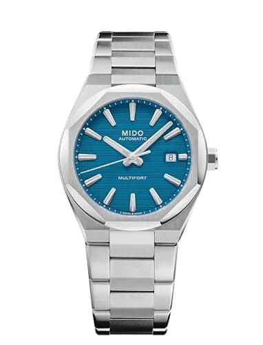 MIDO Multifort 8 One Crown Swiss Automatic Watch for Men 40mm Stainless Steel Case Turquoise Dial thumbnail 1