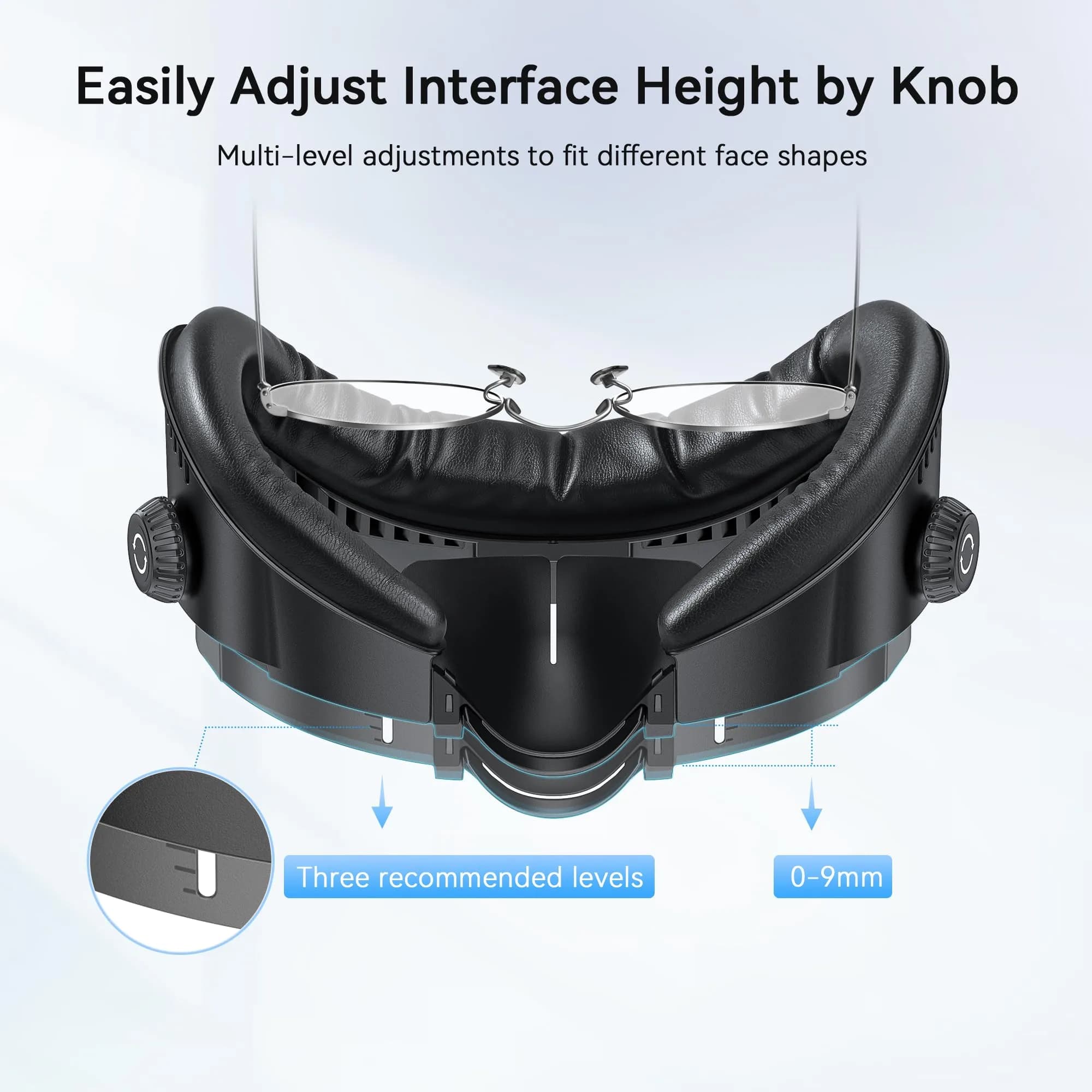AMVR FC4L Facial Interface with Knob Adjustment for Meta Quest 3 — Black, 1-Pack | Improves Comfort & FOV - view 3