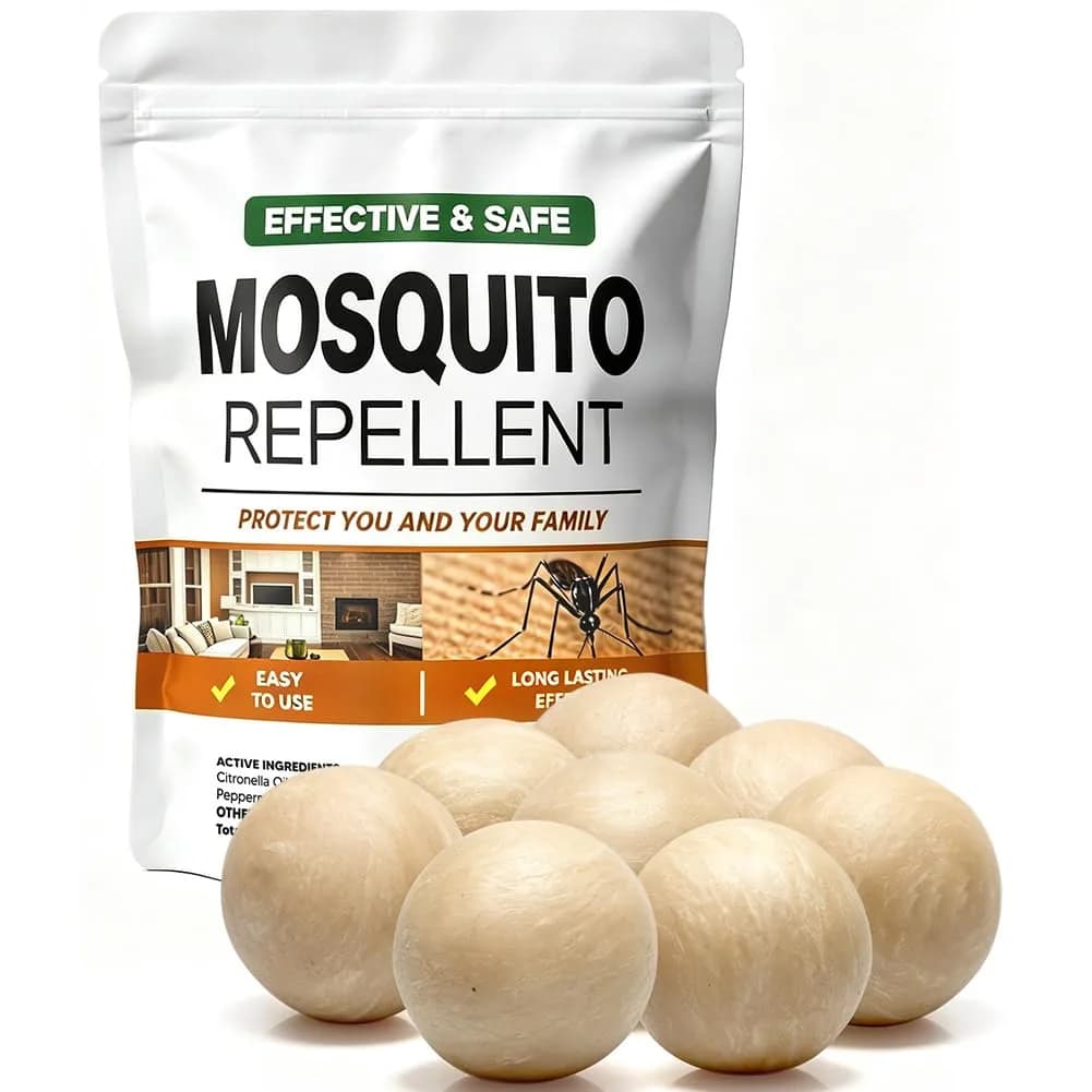 AUDQQM Mosquito Repellent Balls 8-Pack | Long-Lasting Outdoor & Indoor Protection