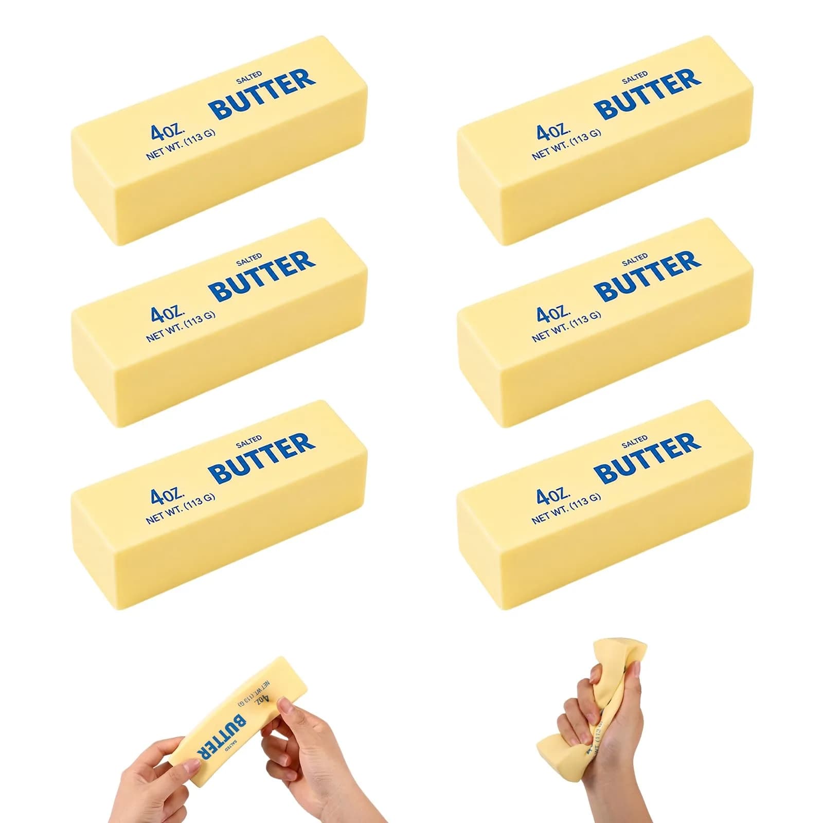Lyreh 6pcs Butter Stick Squeeze Toy 14cm (5.51in) | Non-Toxic PU Material