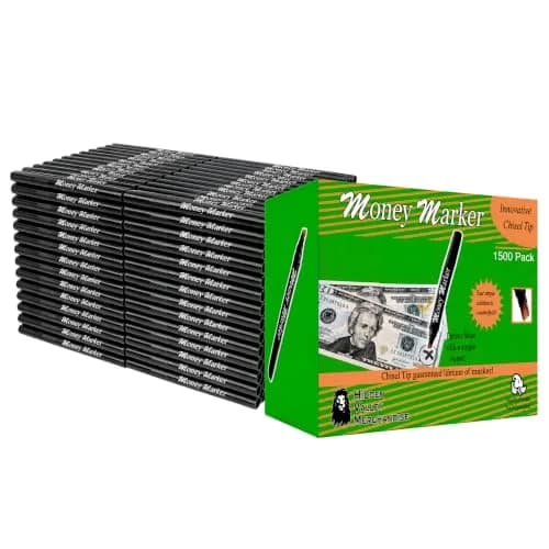 HVM Counterfeit Money Detector Pen (500 Pack) | Detect Fake Bills with Special Ink thumbnail 1