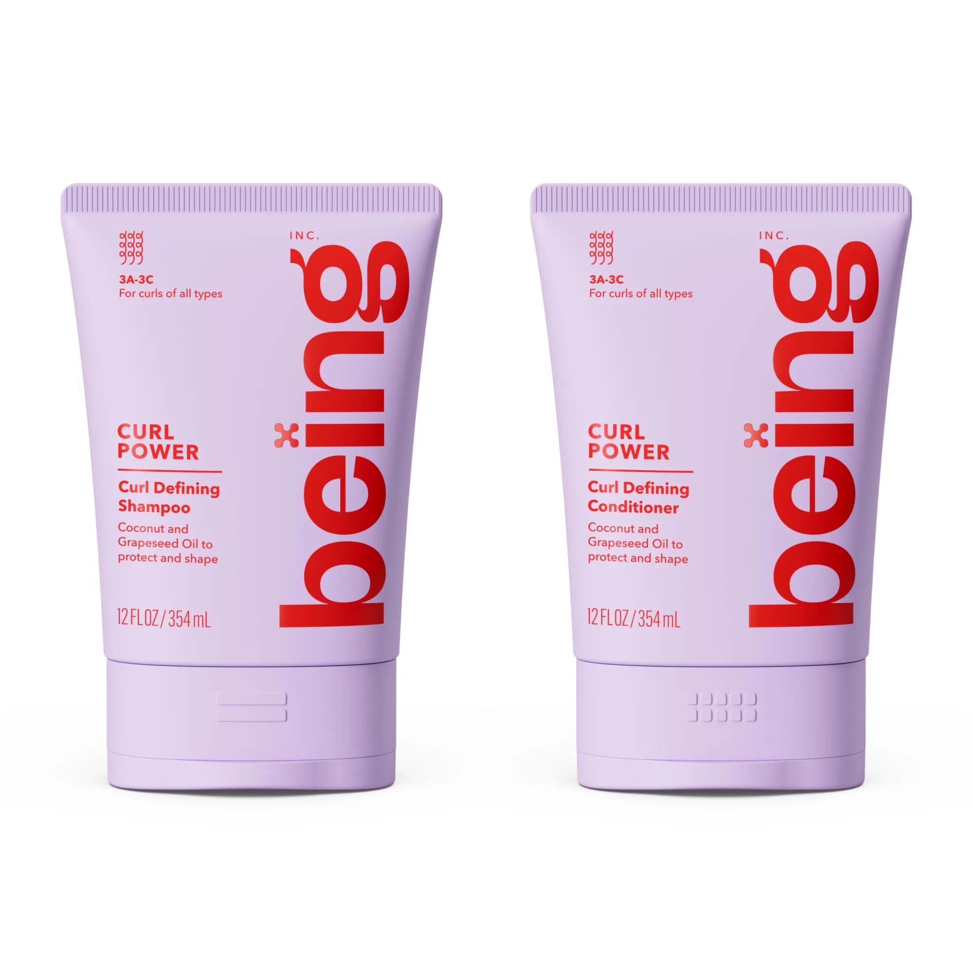 being CURL POWER Curl Defining Shampoo & Conditioner Set 354mL | Hydrates & Defines Type 3A–3C Curls