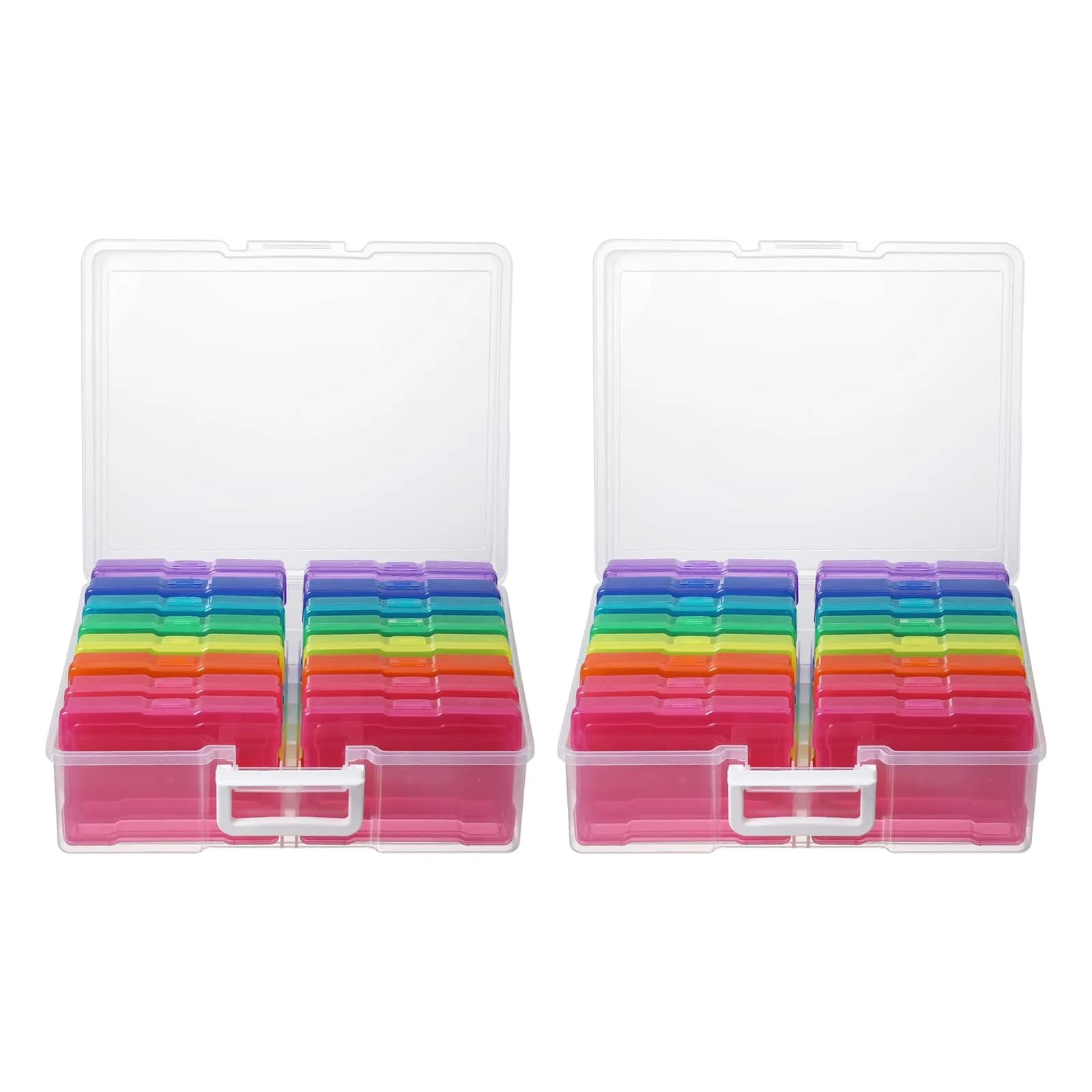 novelinks Photo Storage Box with 16 Inner Containers | 1600 Photo Capacity (Outer: 30.5x37.6x13cm, Inner: 12x17x3.1cm)