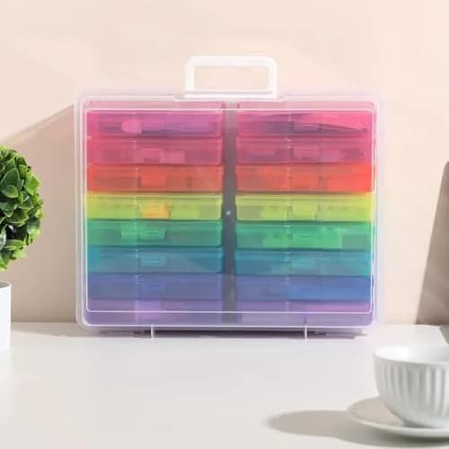 novelinks Photo Storage Box with 16 Inner Containers | 1600 Photo Capacity (Outer: 30.5x37.6x13cm, Inner: 12x17x3.1cm) thumbnail 6