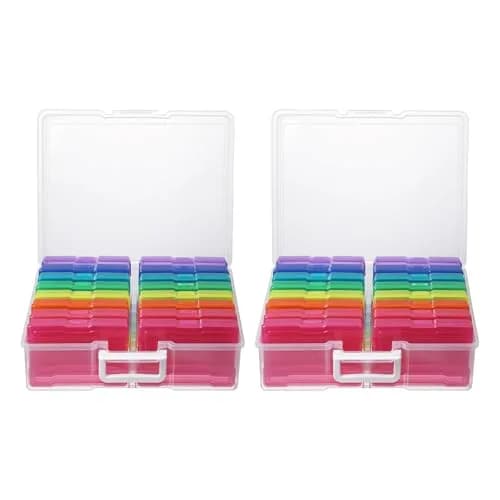 novelinks Photo Storage Box with 16 Inner Containers | 1600 Photo Capacity (Outer: 30.5x37.6x13cm, Inner: 12x17x3.1cm) thumbnail 1